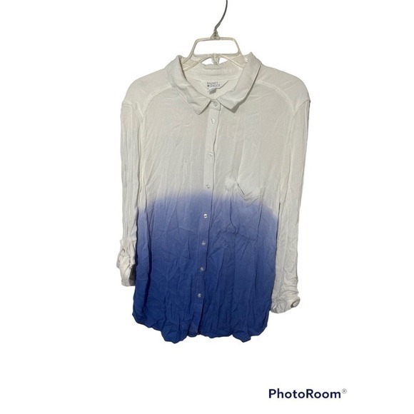 Market And Spruce Top ombre white to blue size xl‎ - Picture 1 of 5
